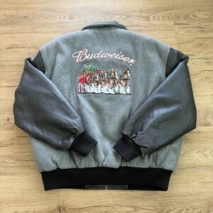 Vintage Excelled Anheuser-Busch Budweiser Size Large Leather Jacket